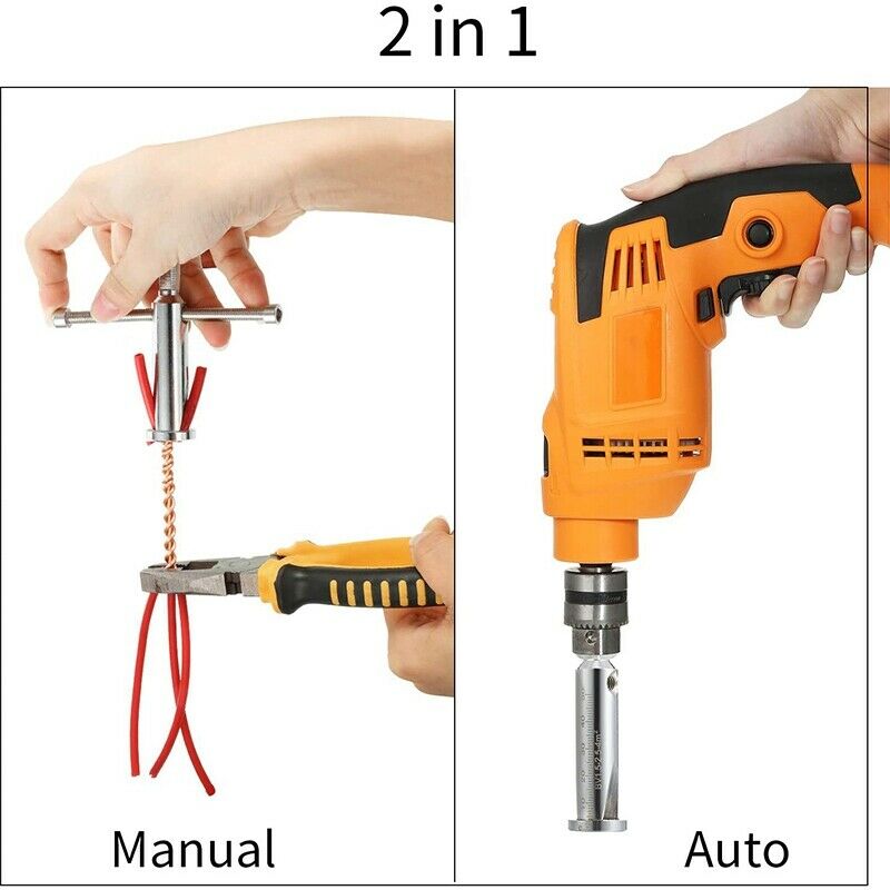 2 Pieces Wire Twisting Tools Wire Stripper and Twister Connector Twisting ToolJ8