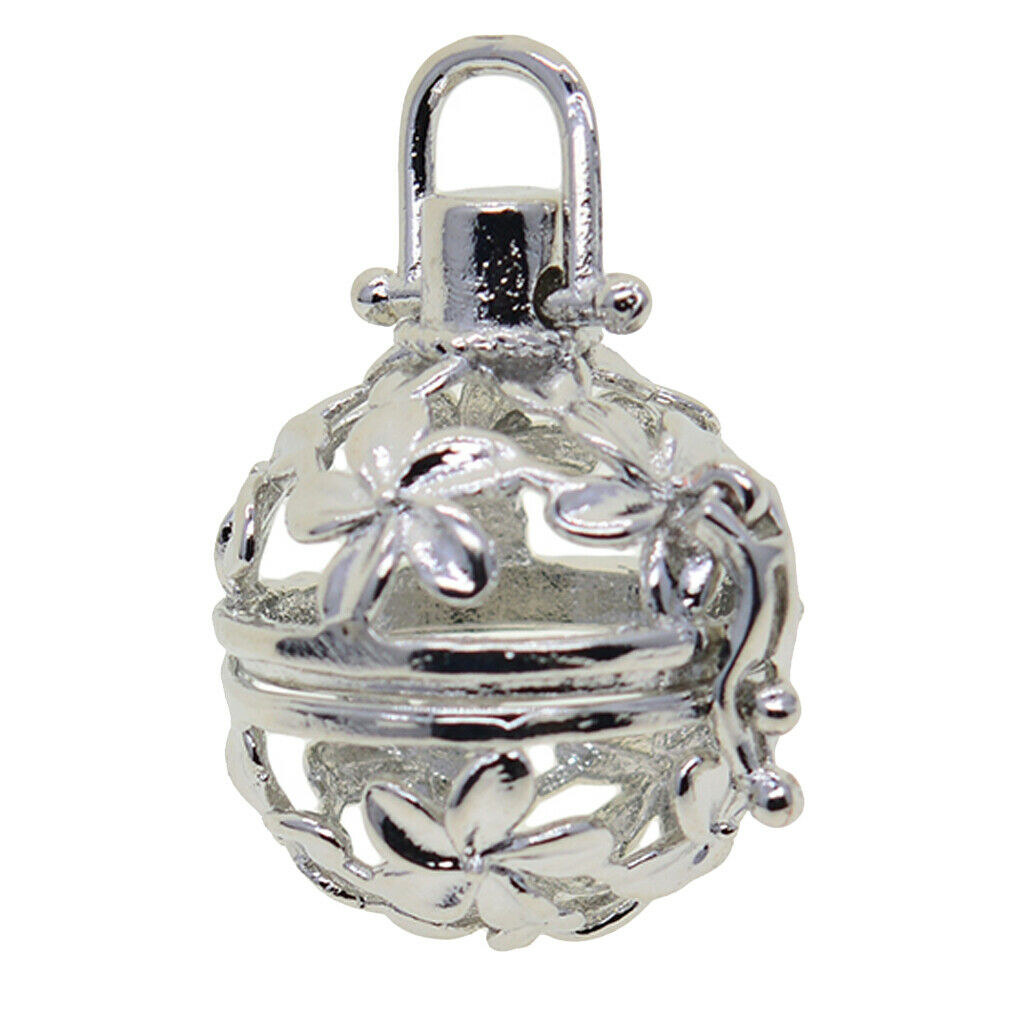 Daisy Flower Beads Cage Pendant Locket Charm for Necklace Dangle Pendants
