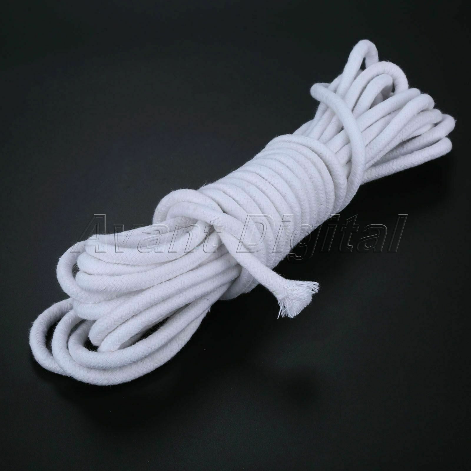 10M Thick Candle Making Lantern Oil Lamp Wick Roll Flat Cotton Core Dia. 8mm 1Pc