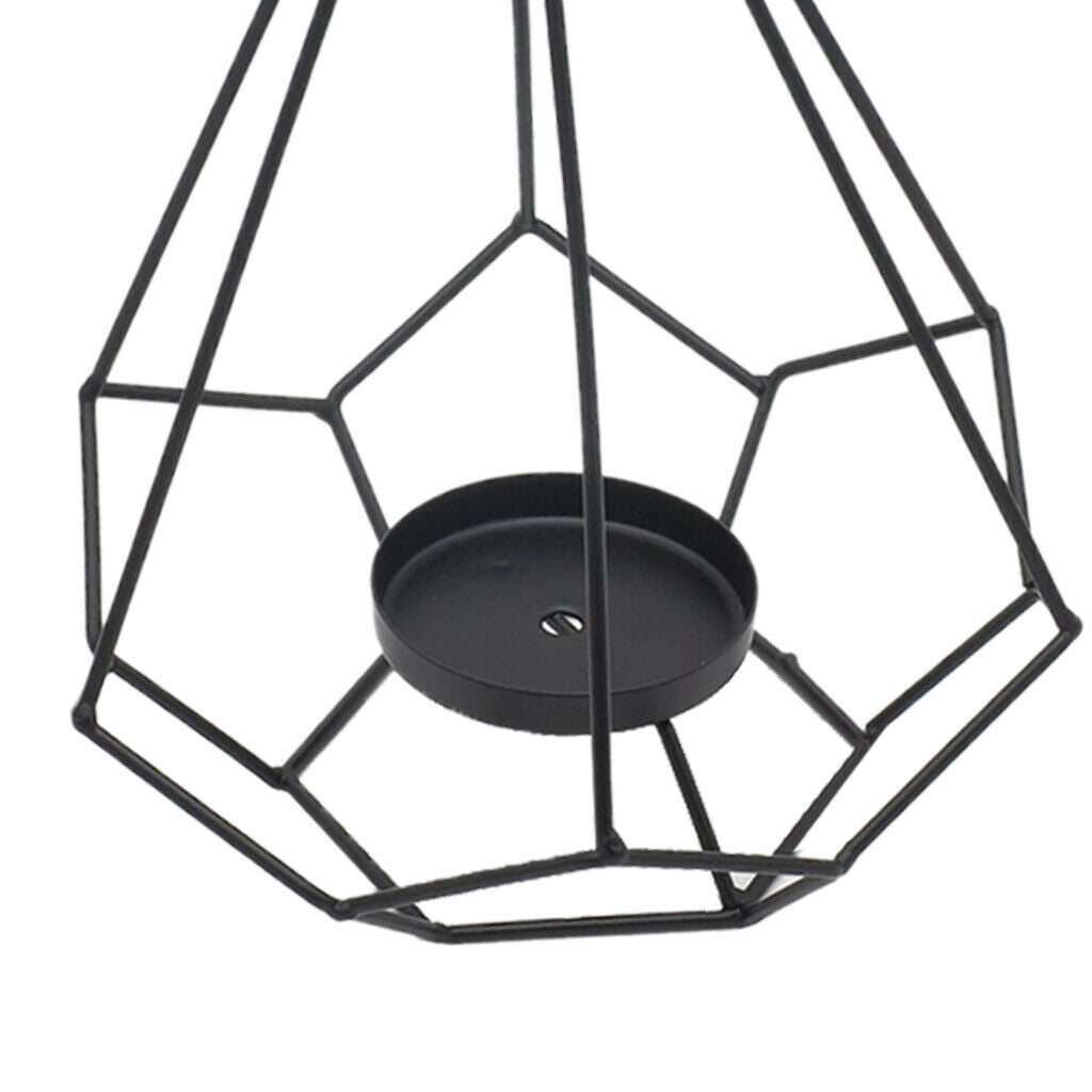 2x Metal Diamond Shaped Tealight Candle Holder Candlestick Wedding Party Hanging