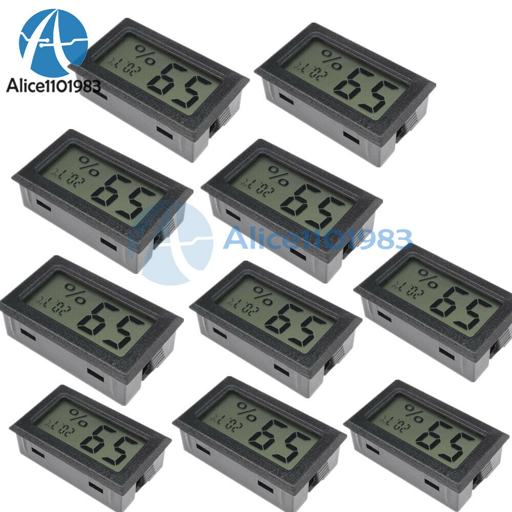 10PCS Mini Digital LCD Thermometer Hygrometer Humidity Temperature Meter Indoor