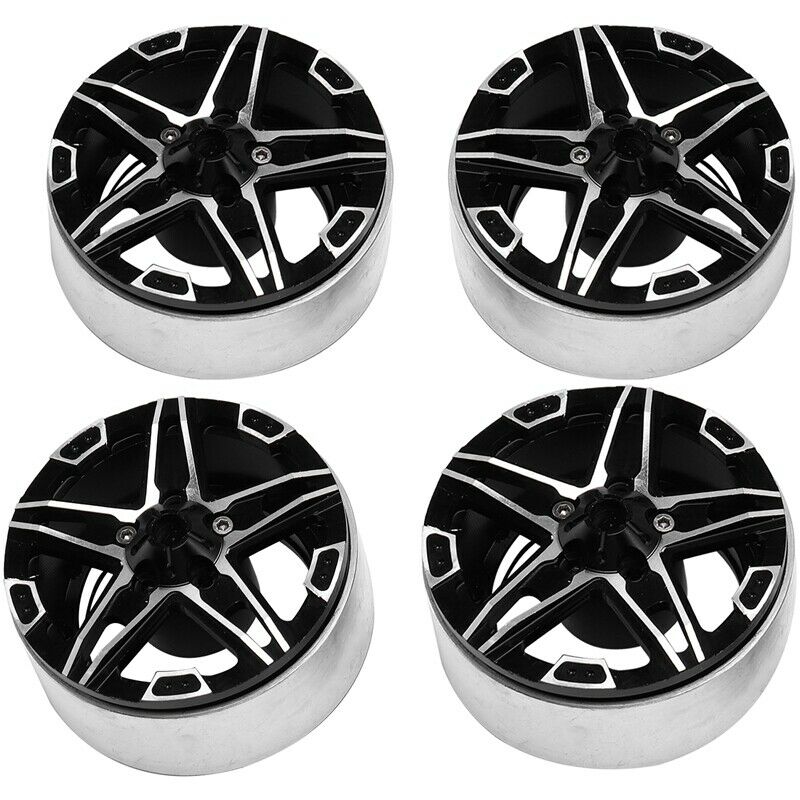 4PCS RC Cler 1:10 Alloy Wheel Rim 1.9 Inch Beadlock Wheel Rim for 1/10 TraxxasB4