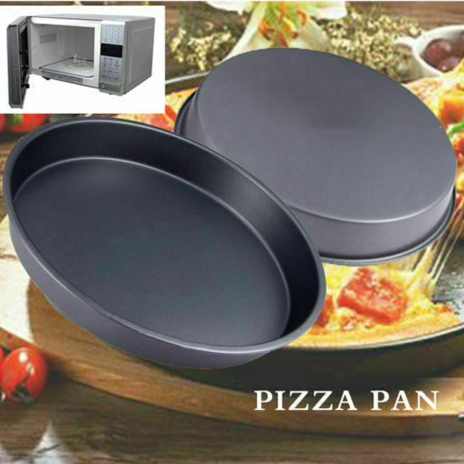 25cm Non-Stick Pizza Pan Oven Baking Tray Mold Microwave Cake Dish Mould
