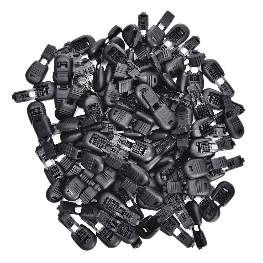20Pcs Black Paracord Plastic Zippers Pull Replacement For Sport OutdoorDD