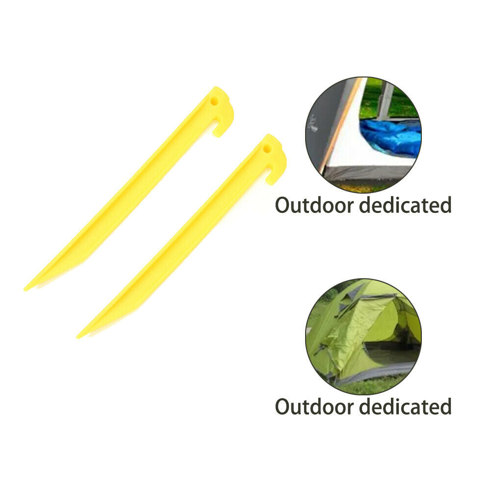 Plastic Tent Pegs Durable Spike Hook Awning Camping Caravan Pegs Accessory HN US