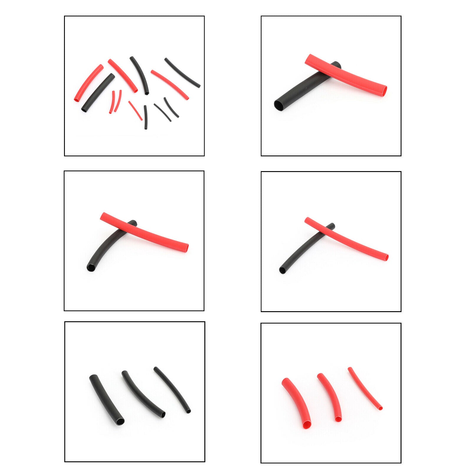 130pcs 3:1 Insulated Cable Sleeves Heat Shrink Tube Kit Waterproof Wire Wrap