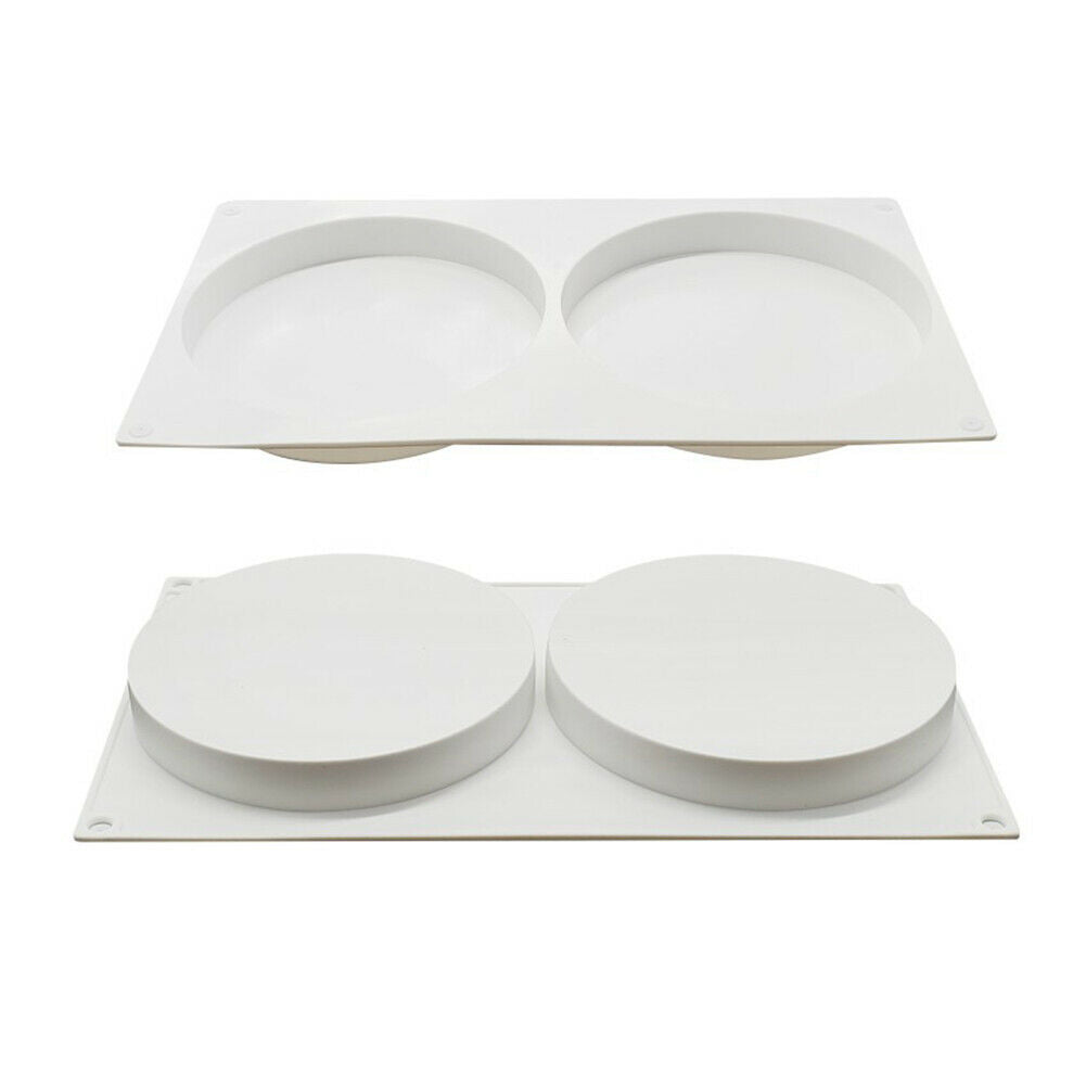 Silicone Cake Mold 2-Cavity Large Round Shape Mould Dessert DIY Baking Tray  @