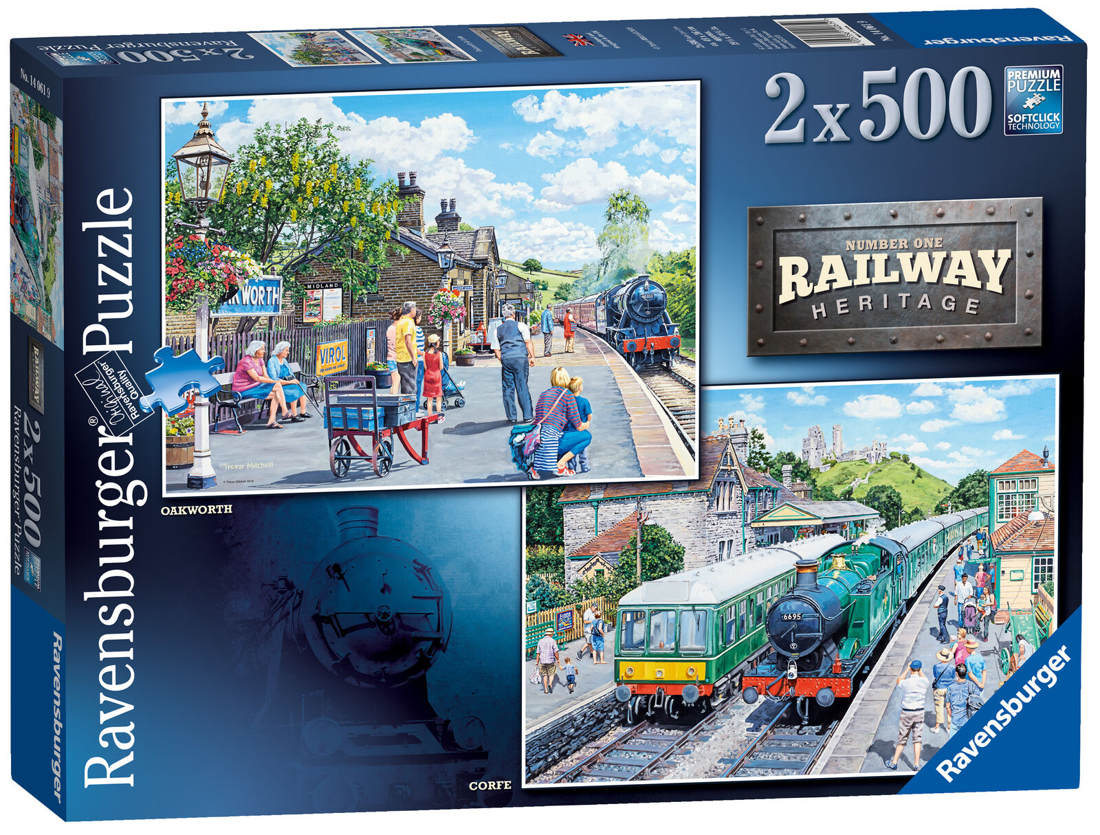14061 Ravensburger Railway Heritage No 1 Jigsaw Puzzle 2x 500pc Age 10+ Years