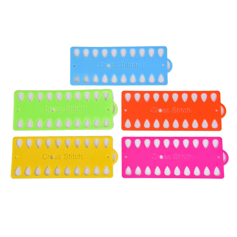 2pcs Plastic Cross Stitch Row Line Board Embroidery Floss Thread Yarn Organiz Qx
