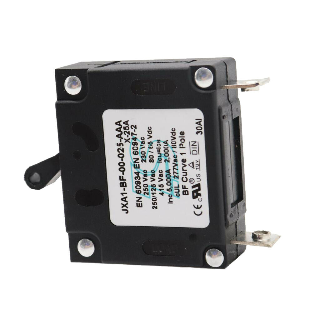 25A Black Circuit Breaker Car Truck Stereo Audio Inline Replace Fuse