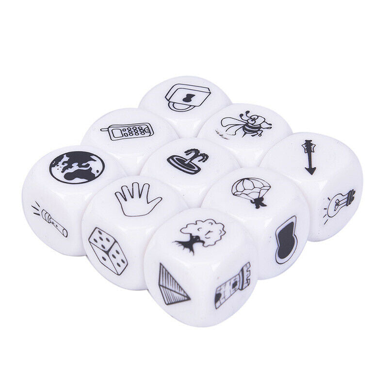 9pcs Story Dice Puzzle Board Game Telling Story Children Funny English GaTSJA%BD