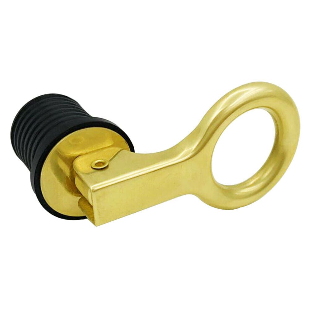 Brass Snap-Handle Drain Plug for Boat Livewell Accessories, 1 inch 25mm