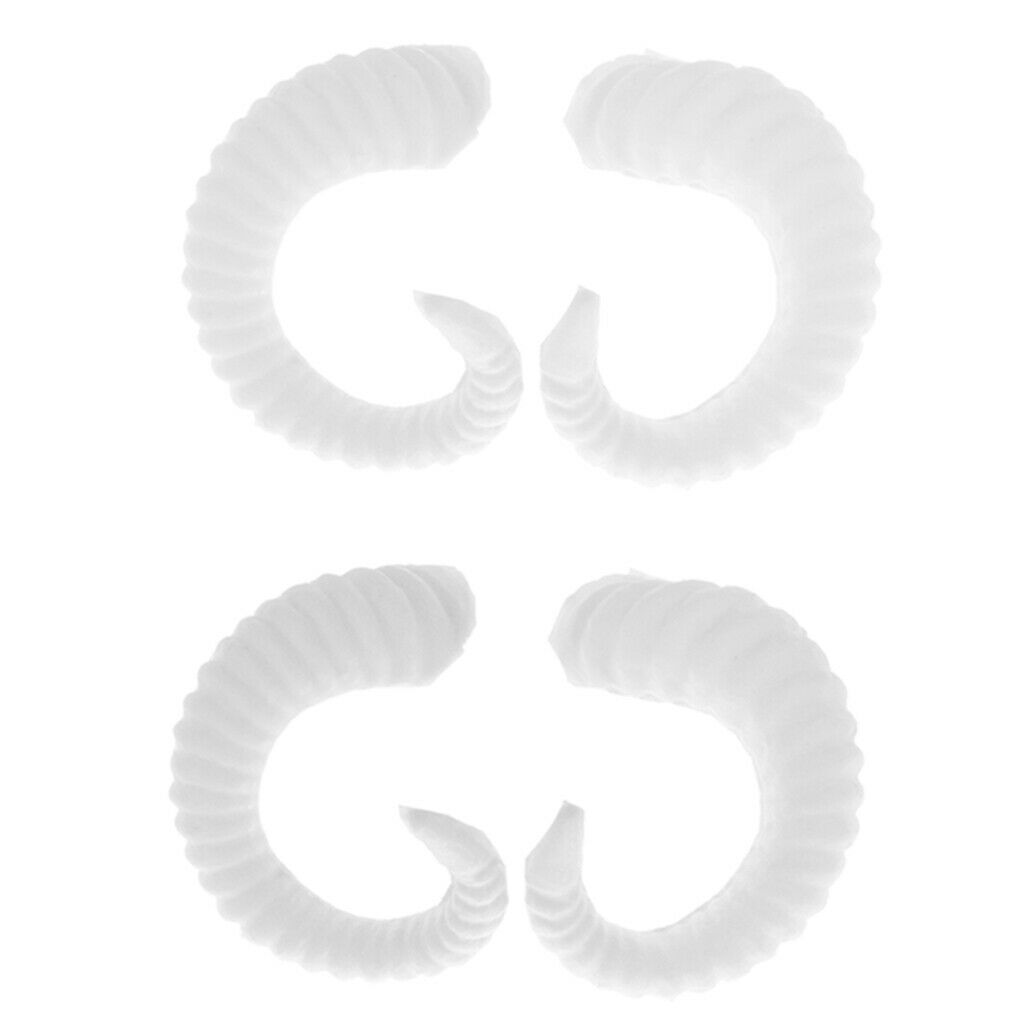 Pack of 2 handmade white sheep horns Christmas headband