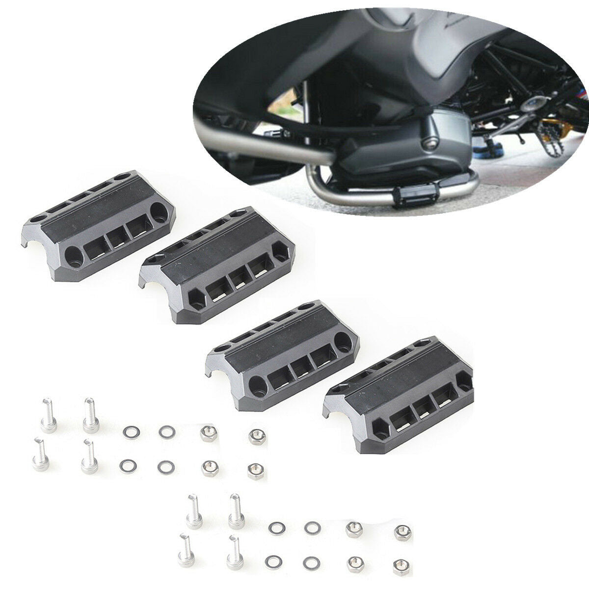 25-26 mm Motorcycle Bumper Crash Bars Engine Protective High Quality Nylon Block