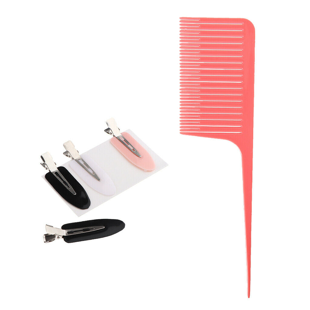 ABS Weave Highlighting Foiling Comb & 4pcs No Crease Hair Pins for Salon