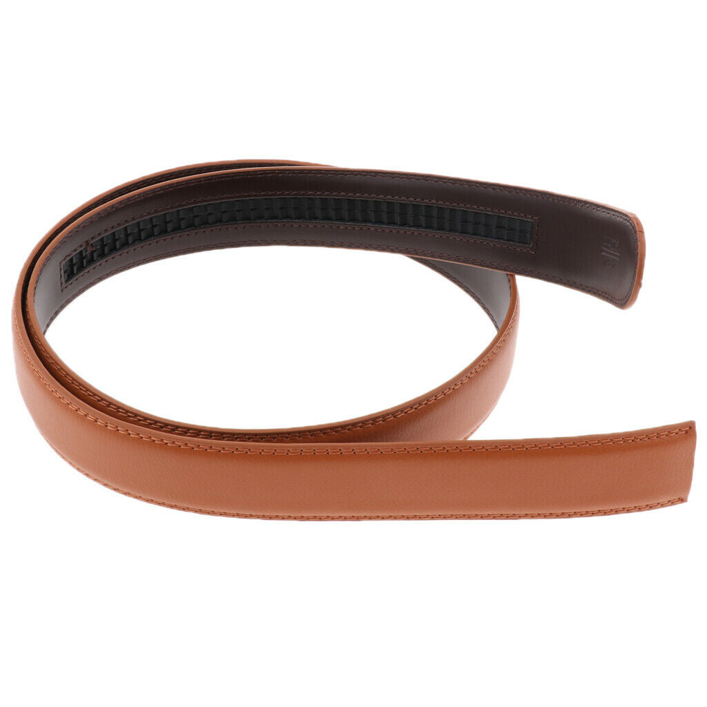 2Pcs Interchangeable Belt Leather Belt Leather Belt for Automatic Belt Buckle,