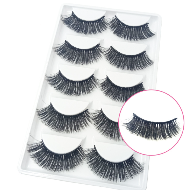 5 Pairs 5D Makeup Handmade Natural Thick False Eyelashes Eye Lashes Extension