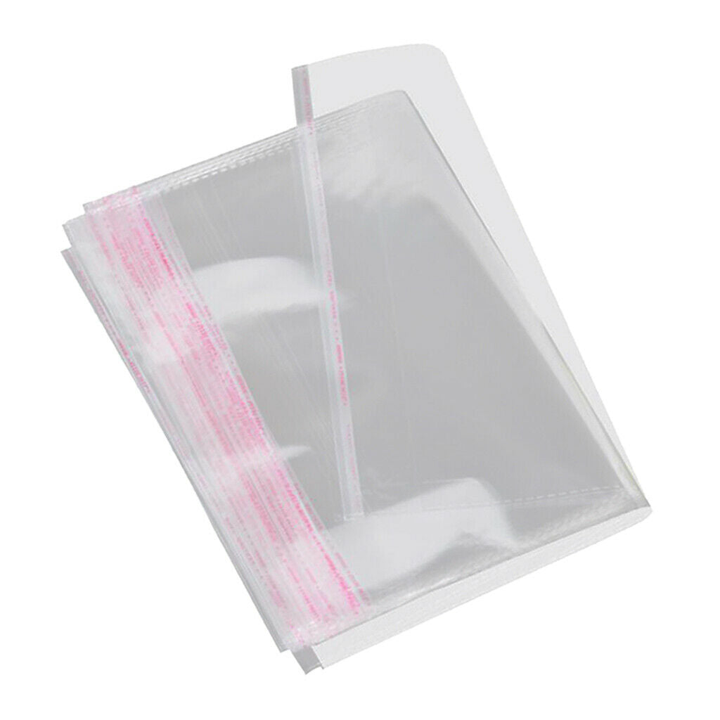 100 Pcs 11x8 Clear Resealable Cello/Cellophane Bags Self Adhesive Sealing OPP