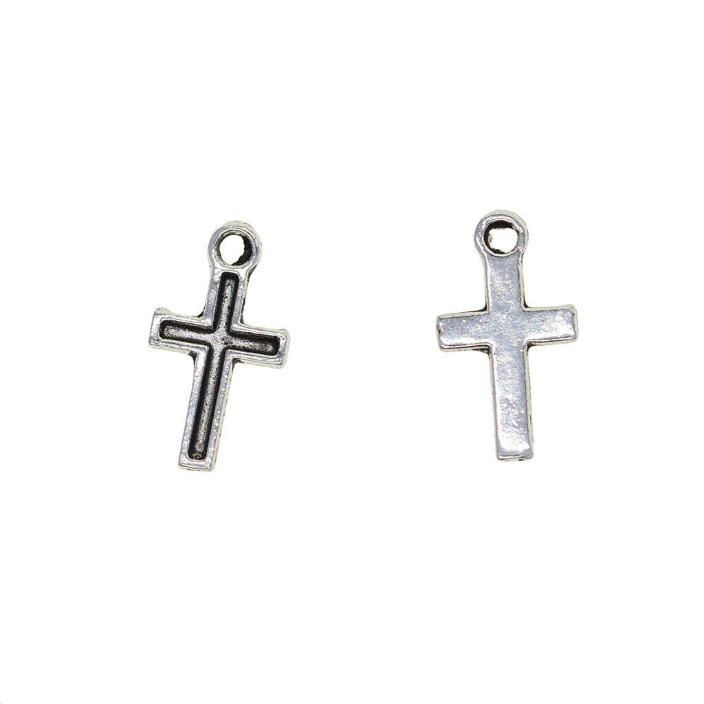200 Pieces Cross Shape Pendants Chain Pendants Charms Pendants for Diy Jewelry