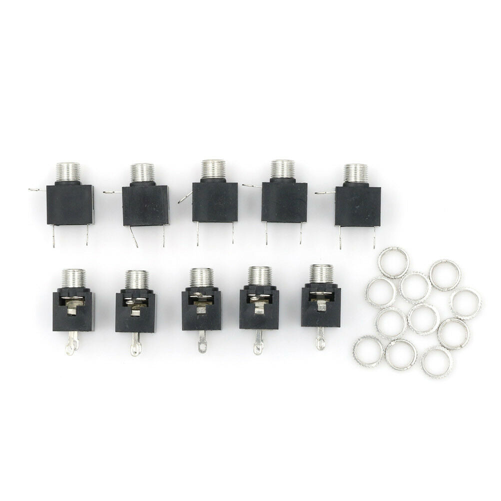 10 Pcs Panel PCB Female 3.5mm Headphone Jack Audio Connector.l8