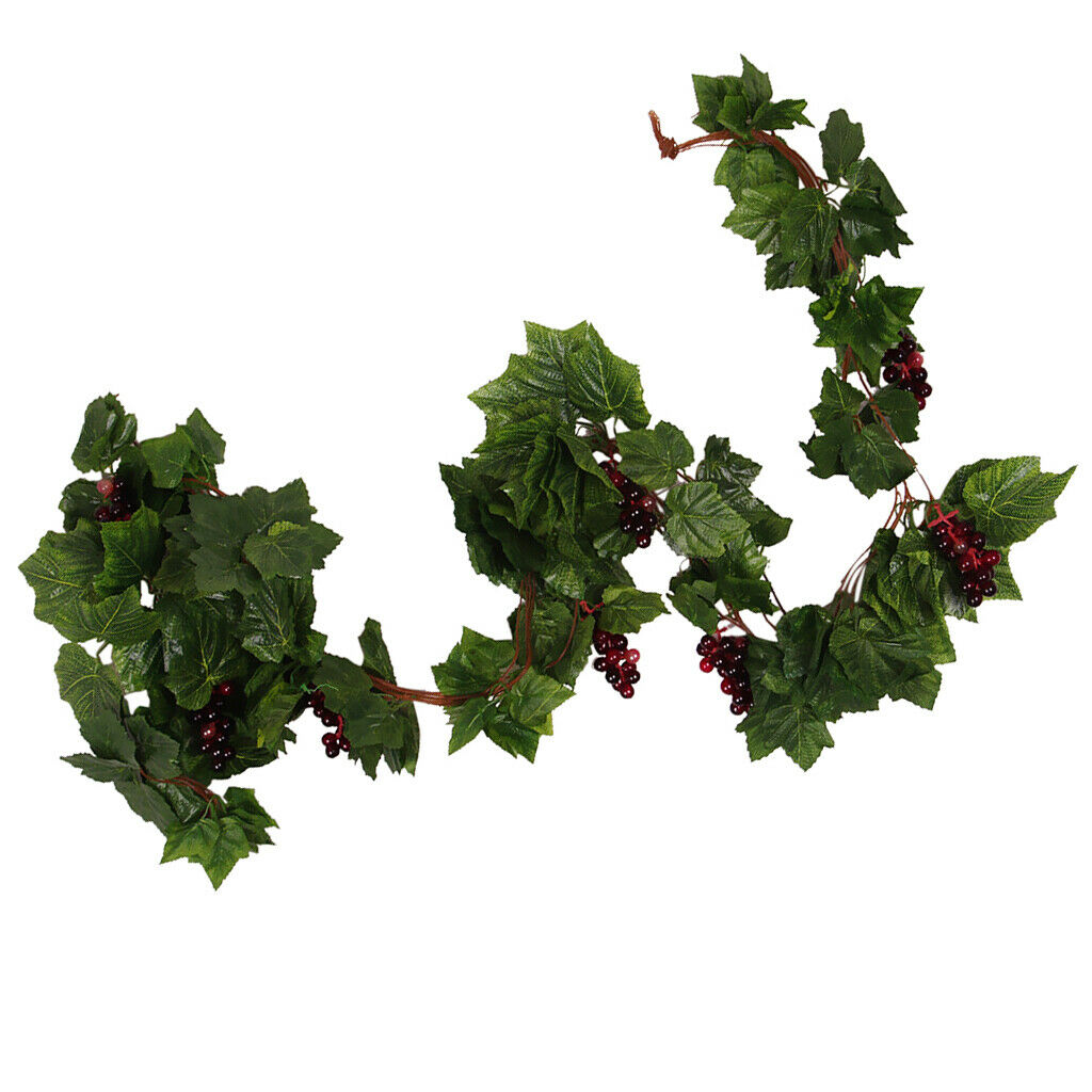 1Pcs Artificial Grape Vine Grape Rattan Hanging Art for Home Office Wedding