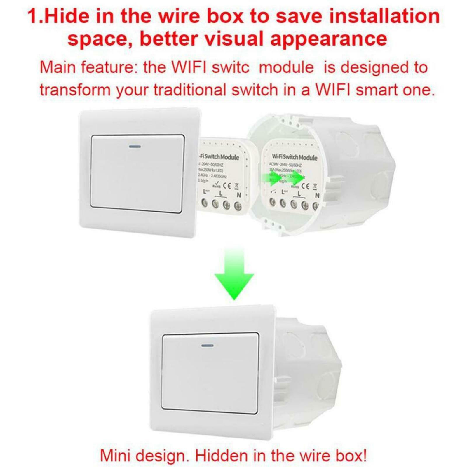 Smart WiFi Dimmer Switch for Smart Home Assistant Voice Control