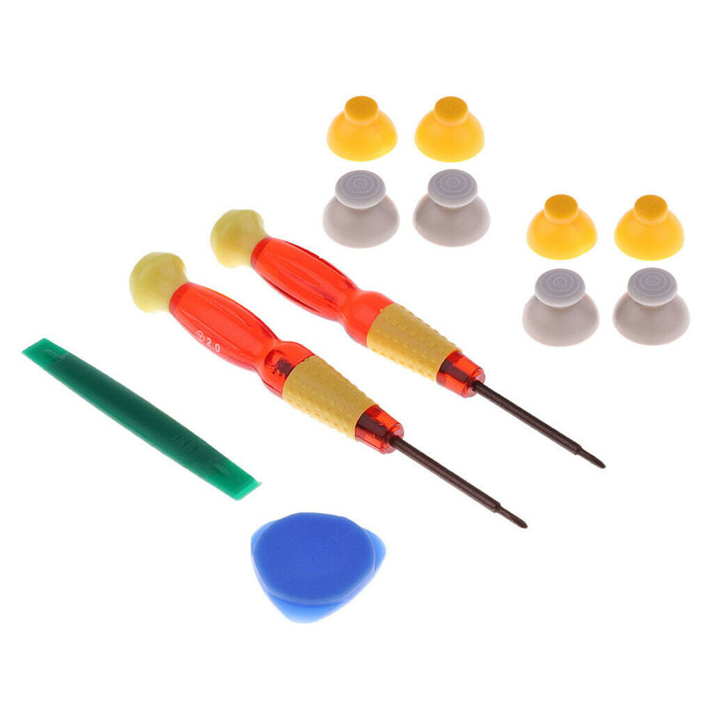 8Pcs Replacement Joystick Caps for Nintendo GameCube NGC Controller + Tools