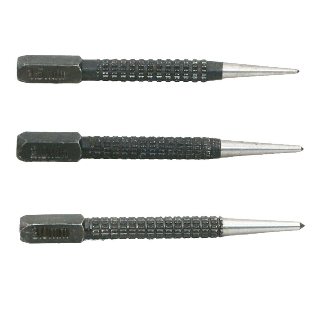 3 Piece Center Punch,  Transfer Punches Set, Wood  Woodworking Tool, Heat