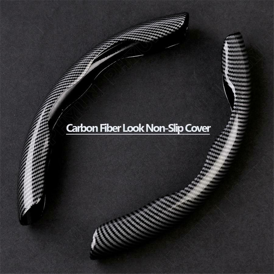 38cm Car Interior Steering Wheel Booster Cover Carbon Fiber Style Accessories