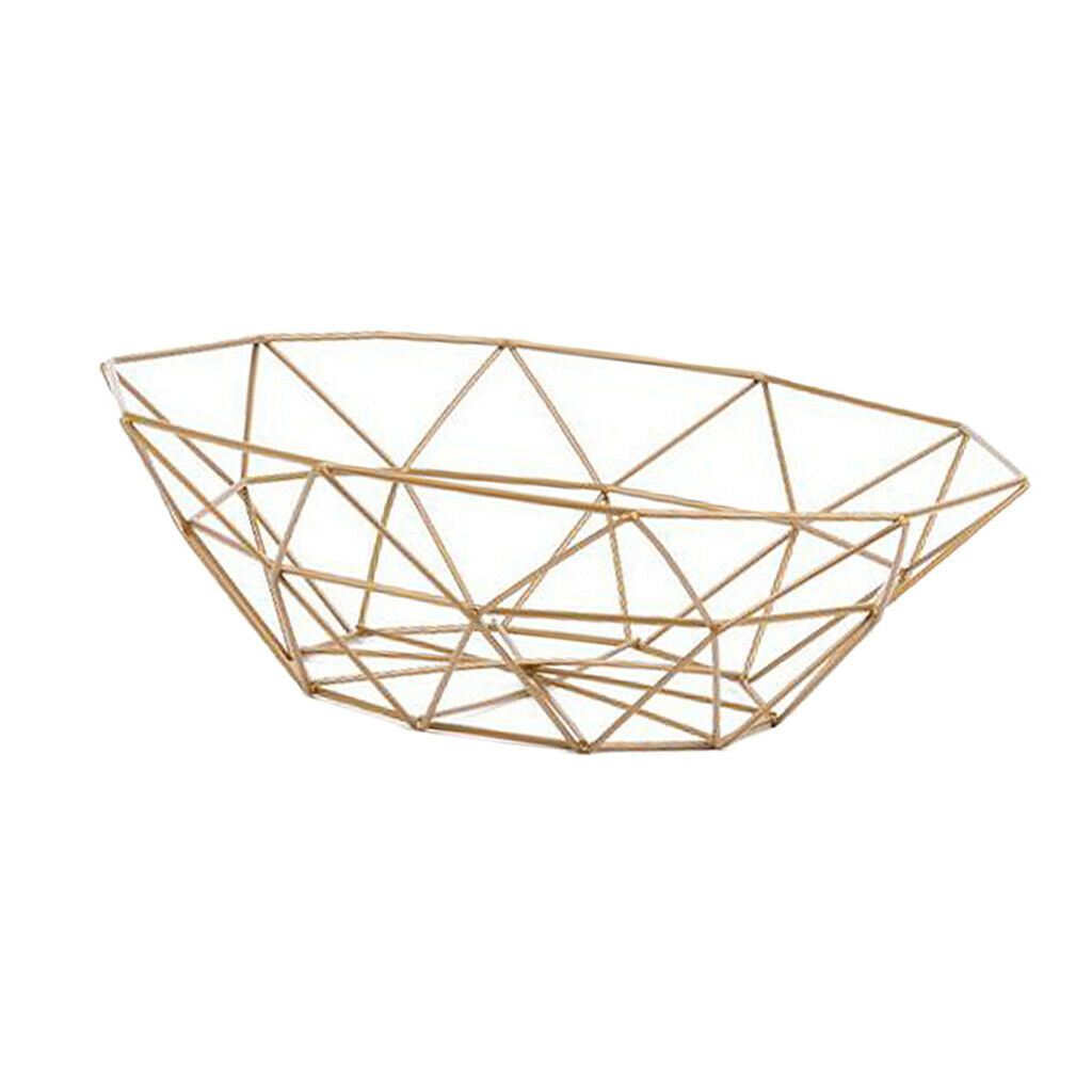 2Pcs Size_S Creative Metal Wire Fruit Snacks Basket Fruit Dish for