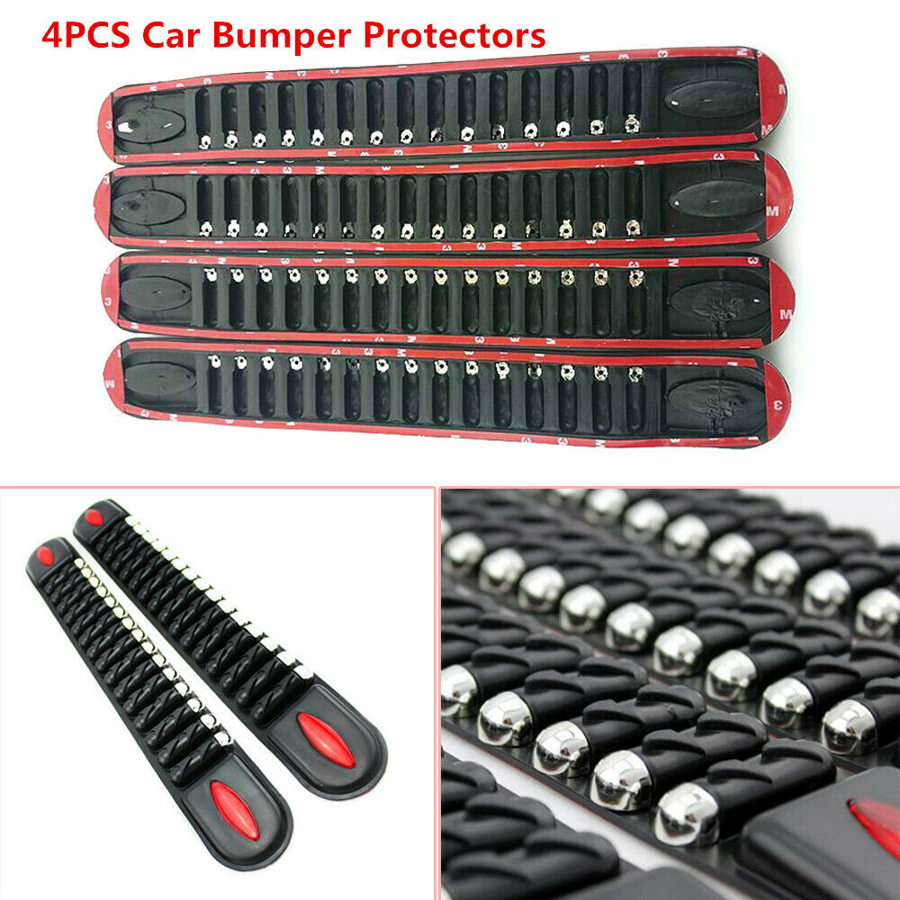 4Pcs Adhesive Car Bumper Corner Guard Protector Anti-collision Trim Rubber Strip