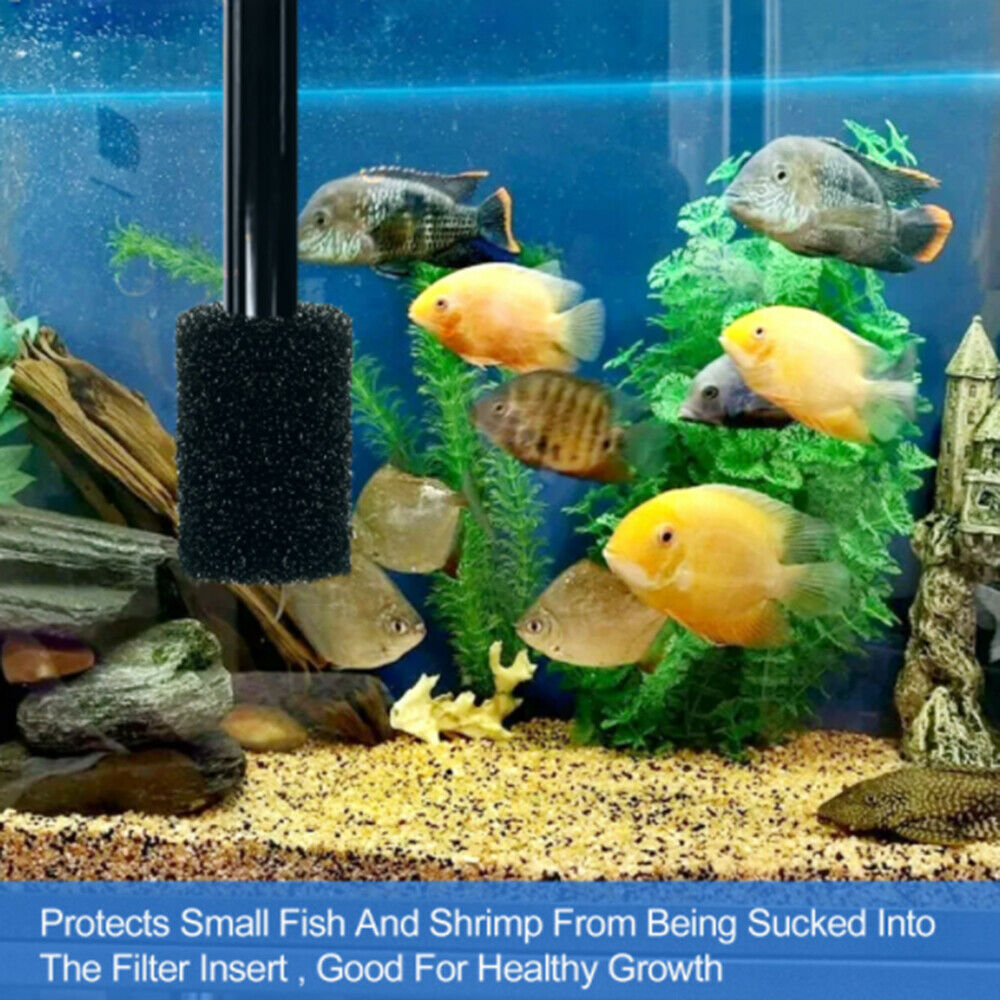 5pcs Sponge Aquarium Filter Protector Cover For Fish Tank Inlet Pond Black Foam