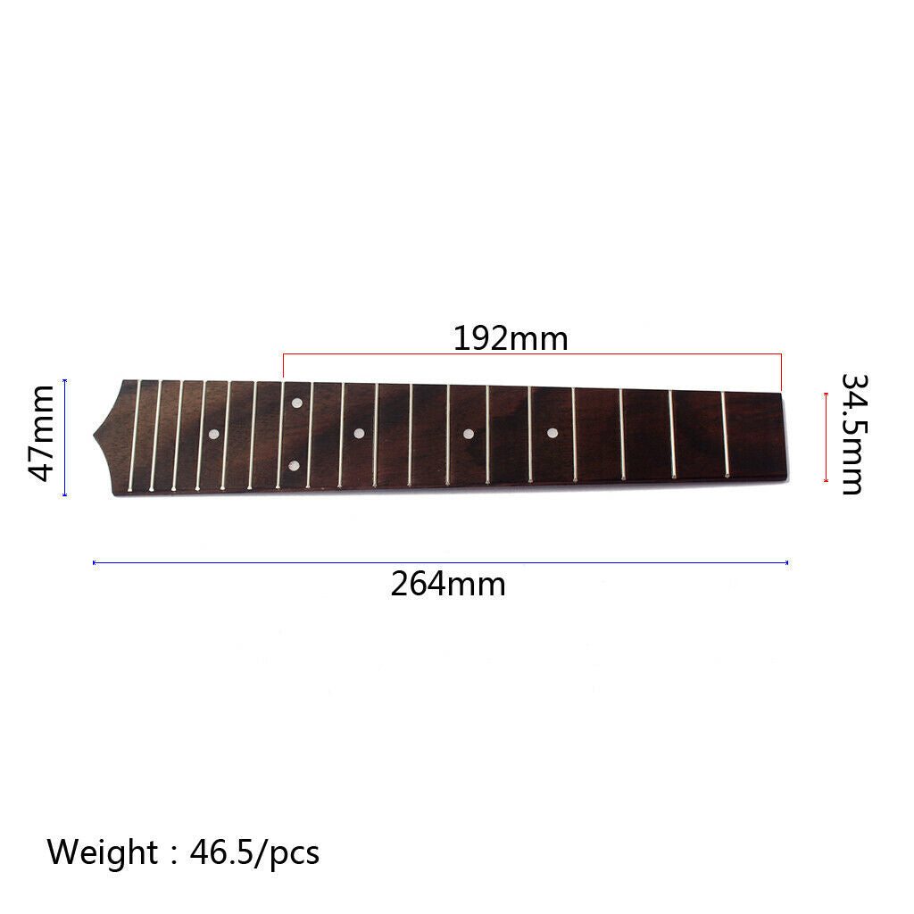 24inch Concert Ukulele Replacement Rosewood 18 Fret Fretboard Uke Fingerboard