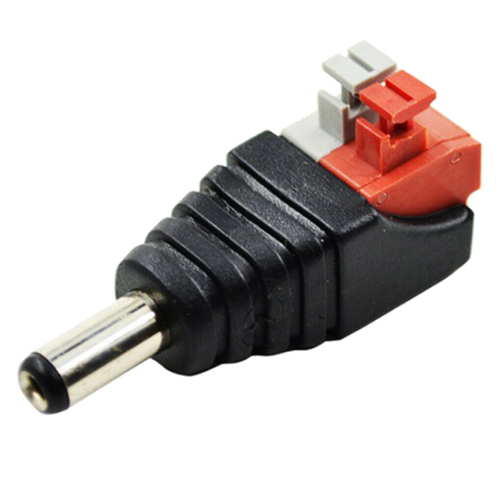 DC Male Power Plug Adapter for Security, Monitoring Equipment, Led Lights,