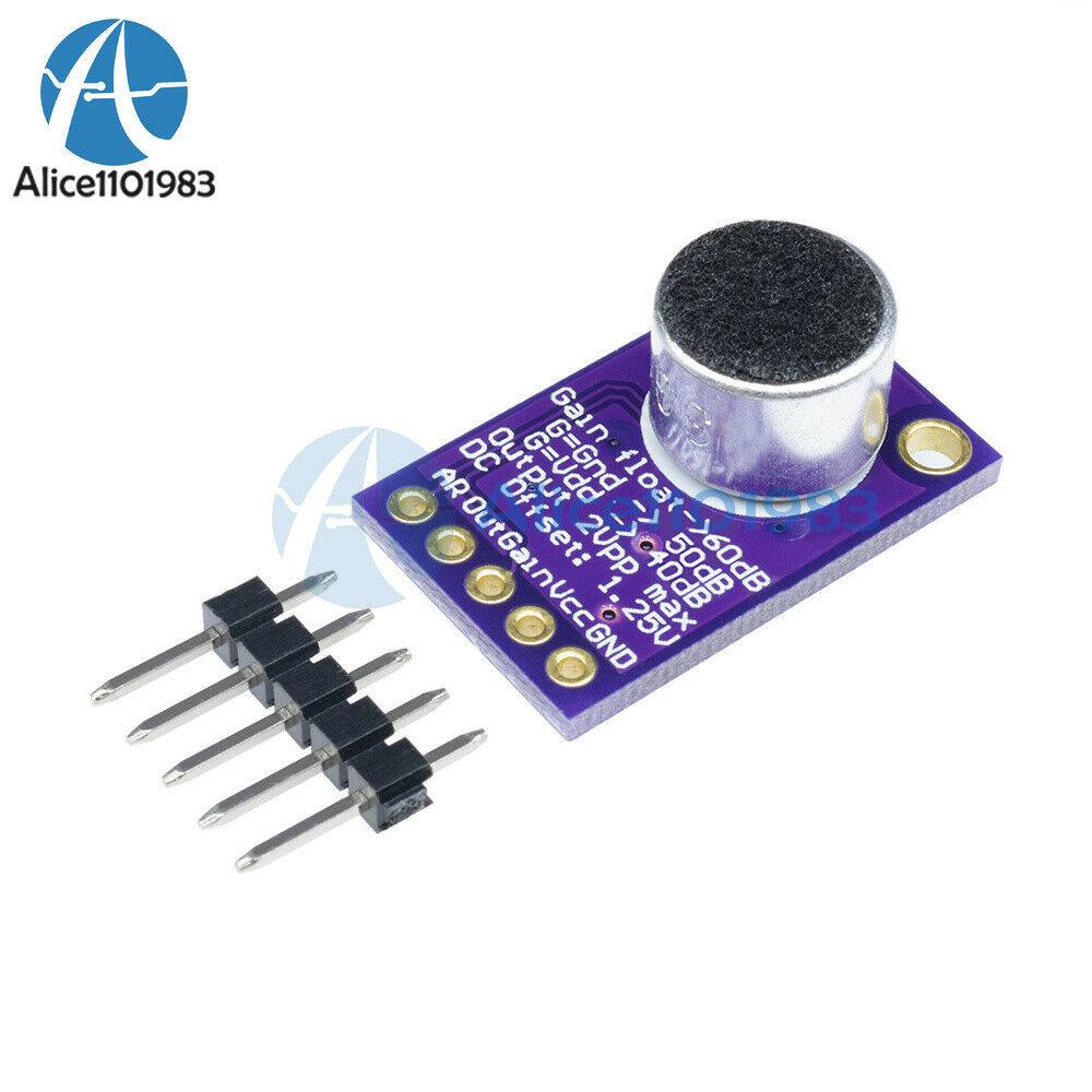 2PCS MAX9814 Microphone AGC Amplifier Board Module Auto Gain Control for Arduino