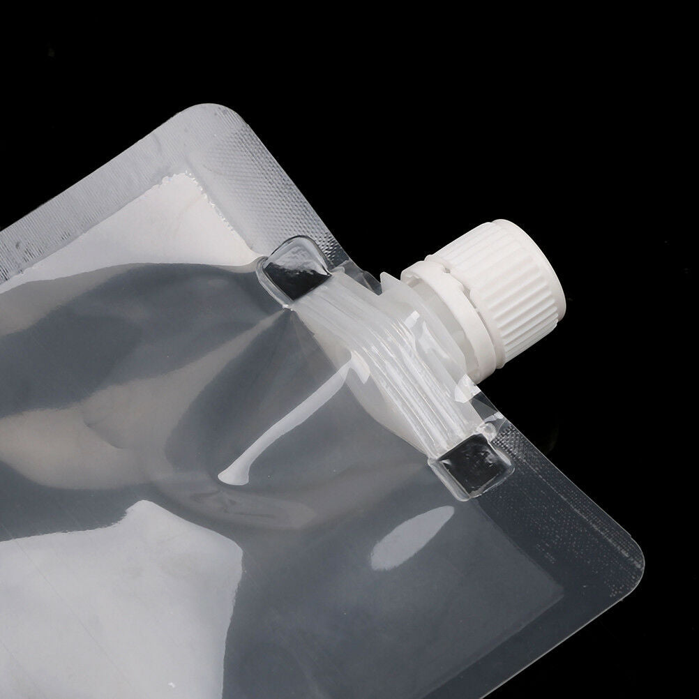1PC 500ml clear spout stand up bag liquid juice flask pouch bags with ca.l8