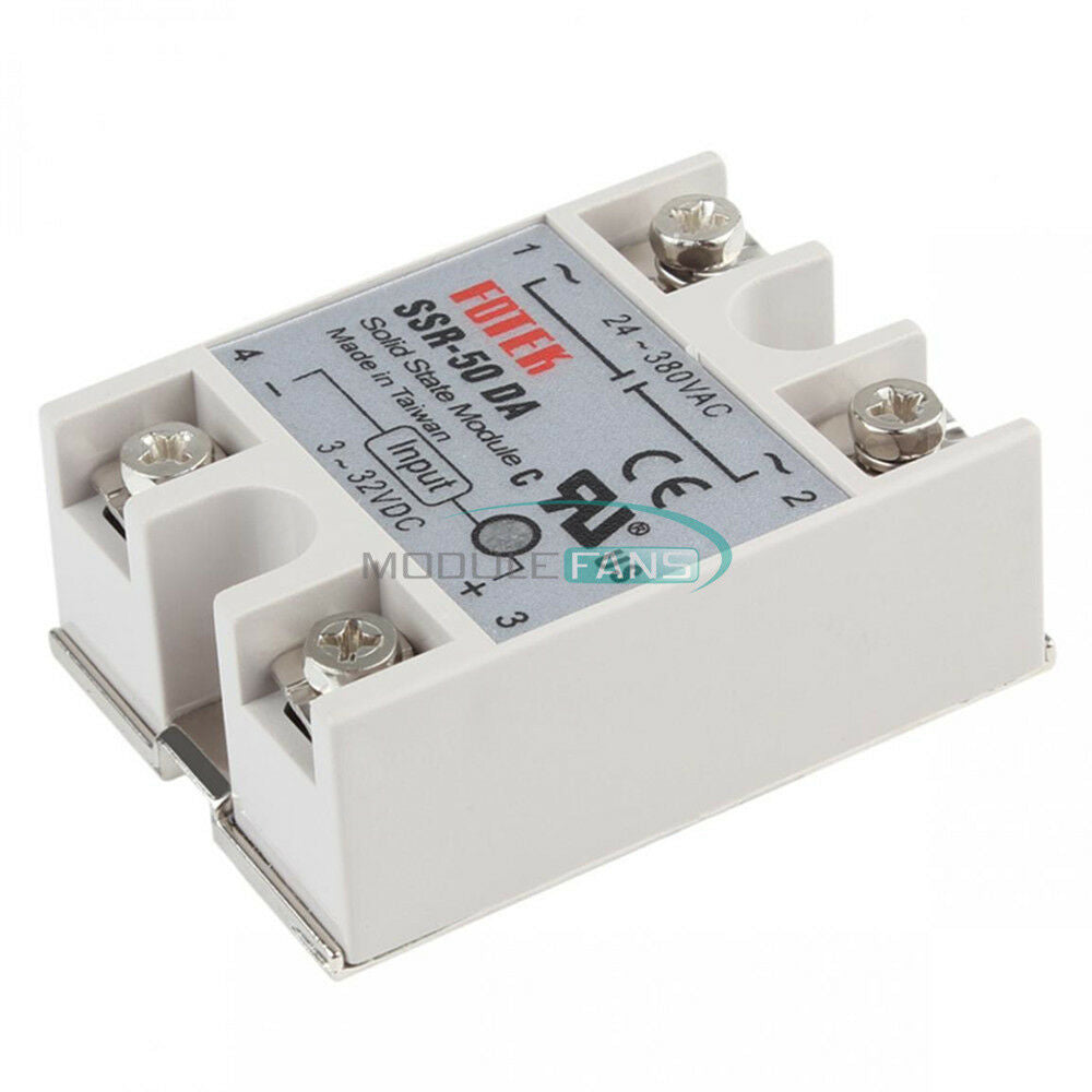SSR-50DA 250V 50A Output Solid State Relay DC3V-32V Input 24-380VAC