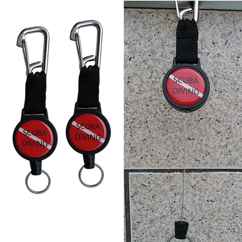 2x Scuba Diving Gear Keeper Retractor