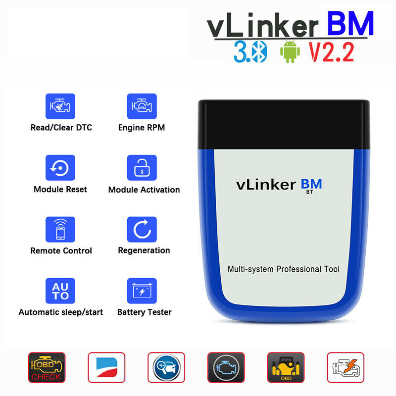 OBD2 ELM327 V2.2 PIC18F25K80 Bluetooth 3.0 SUV Car Diagnostics Scanner Tool Code