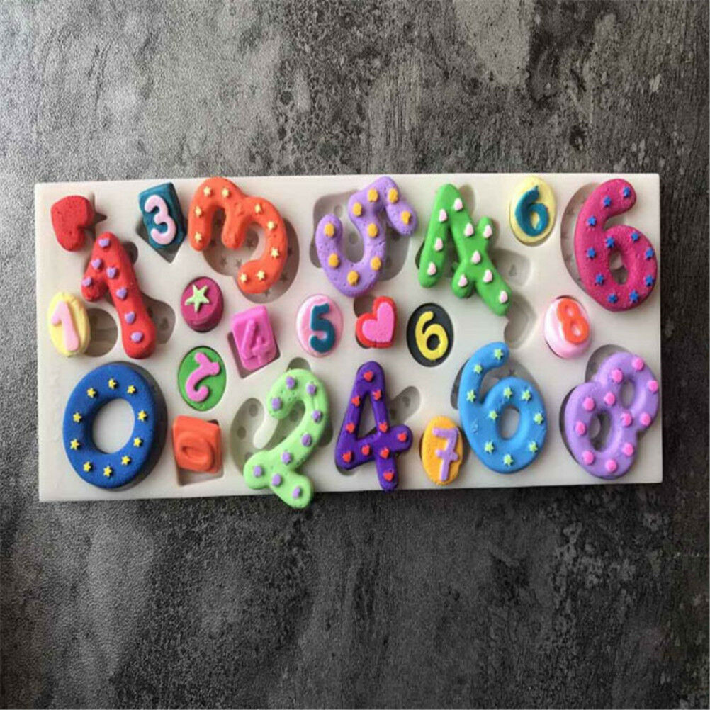 Beauty Number silicone mold fondant molds cake decorating tools chocolate mol.DD