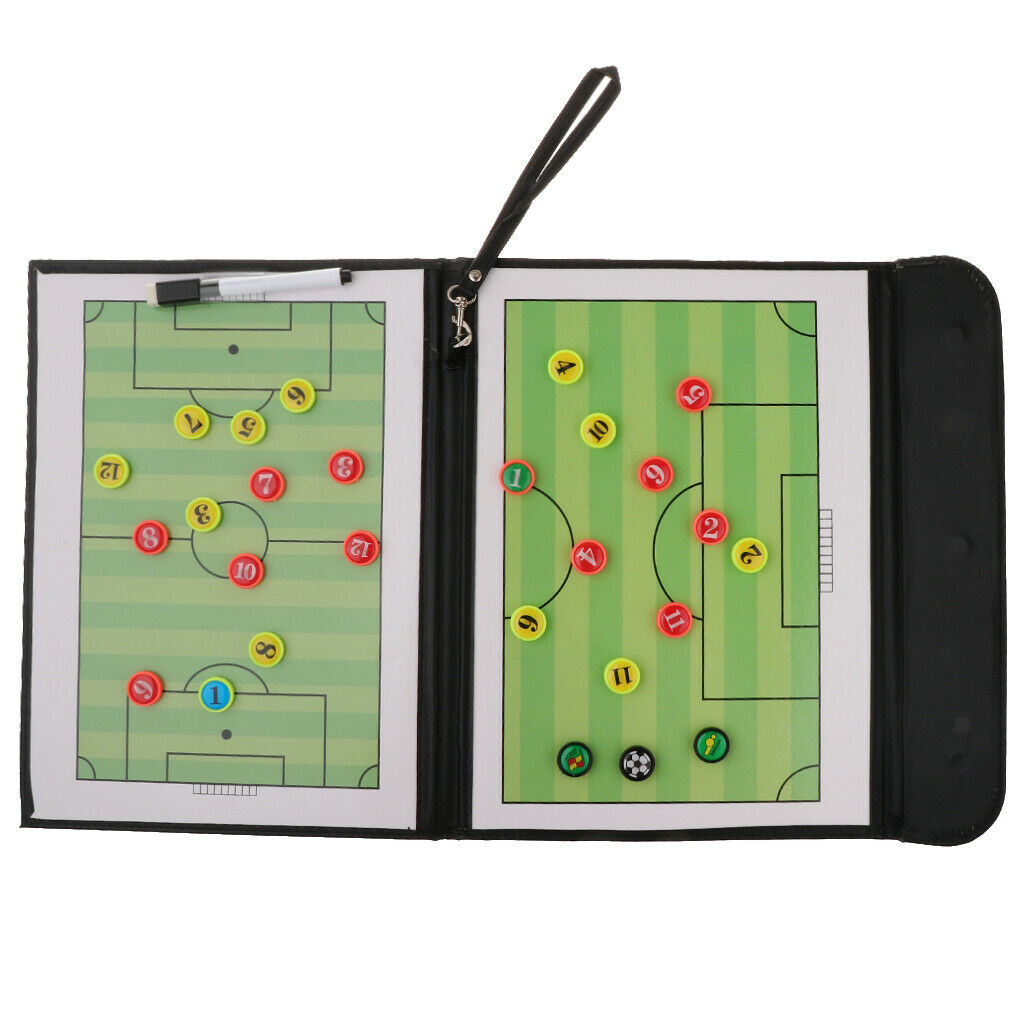 Football Match Plan Coaching Board W/ Pen Training Aid Tactics Equipmen