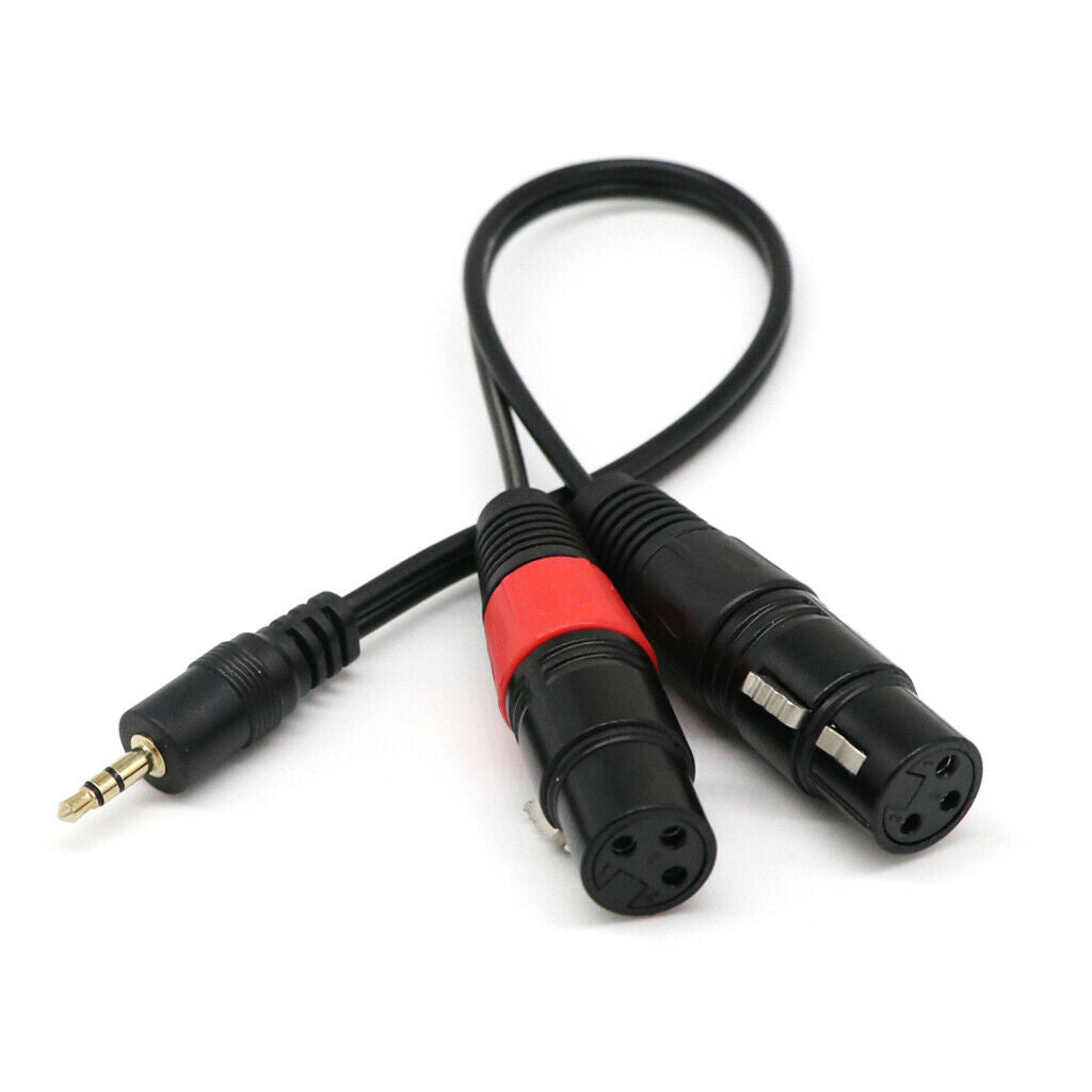 Mono   3.5mm (PC / Laptop) to 2 XLR Female (Mixer /