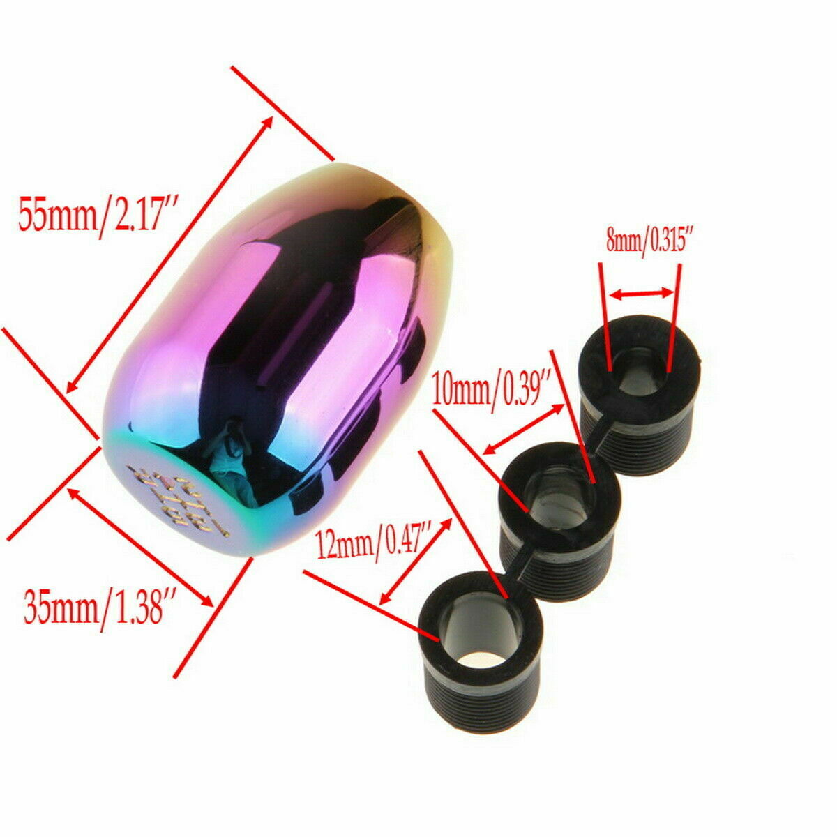 5 Speed Universal Car Gear Mannual MT Shift Knob Multi-Color Aluminium Shifter