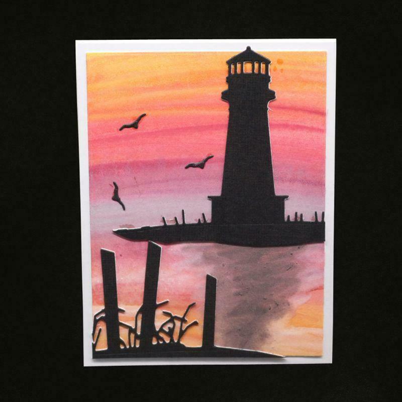 Lighthouse Metal Cutting Dies Stencil DIY Scrapbooking Album Stamp Paper Card