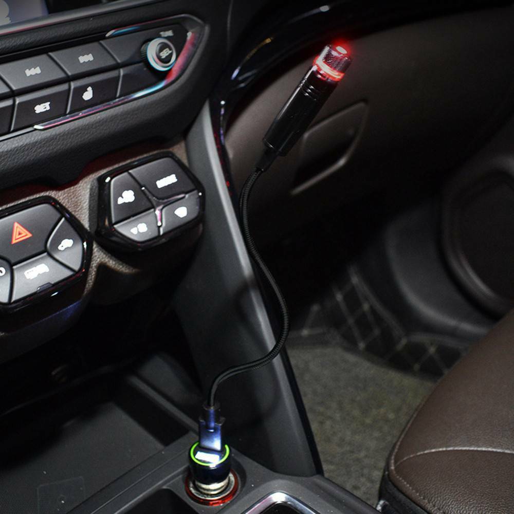 1X Car Atmosphere Lamp Interior Ambient Star Light LED USB Projector Starry Sky