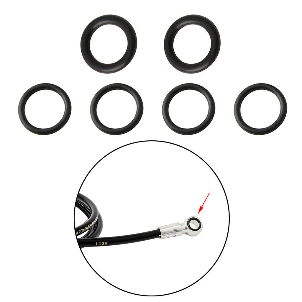5Pack Rubber O-Rings Cycling Mountain Bike Disc Brake Oil Tube Gasket Seal Rings