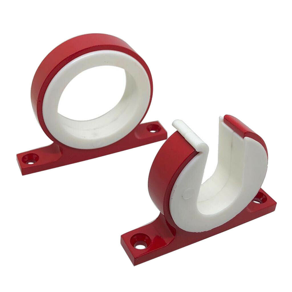 2 Packs Red Alloy Fishing Rod Rack Bracket Organizer For Boat Kayak Yacht