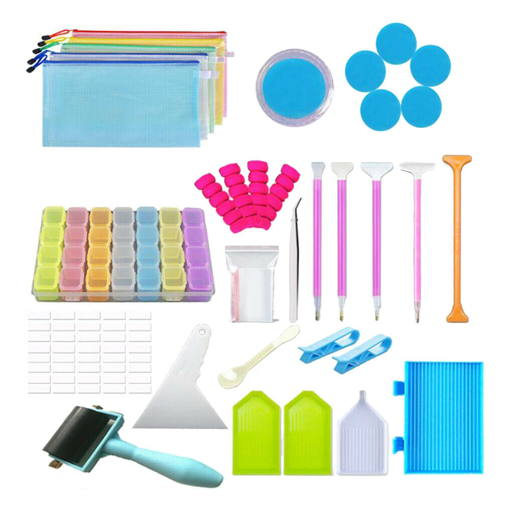 58Pcs Diamond Painting Tools Kit DIY 5D Diamond Painting Accessories Cross