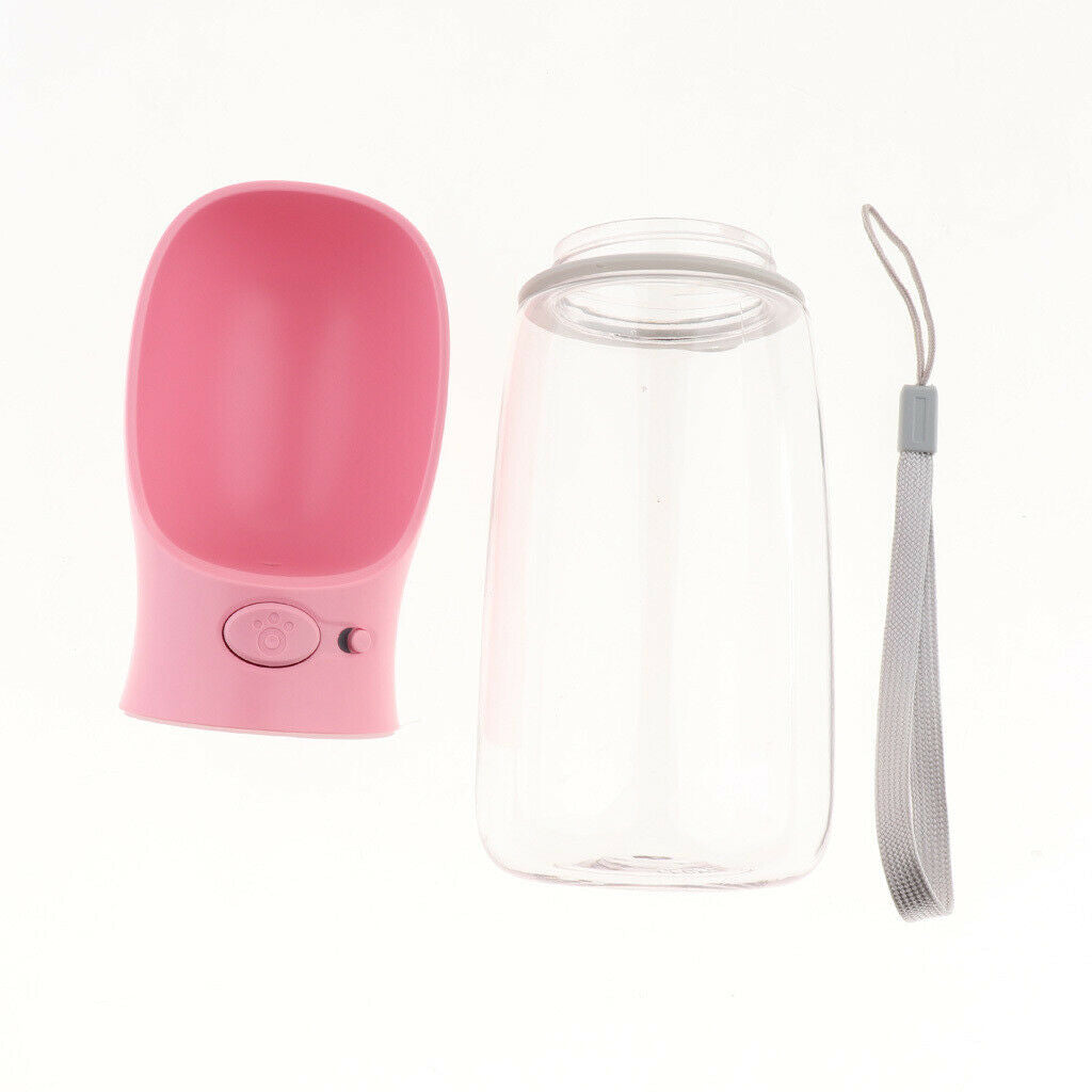 550ml Dog Travel Outdoor Water Drinking Bottle for Outdoor Hiking pink
