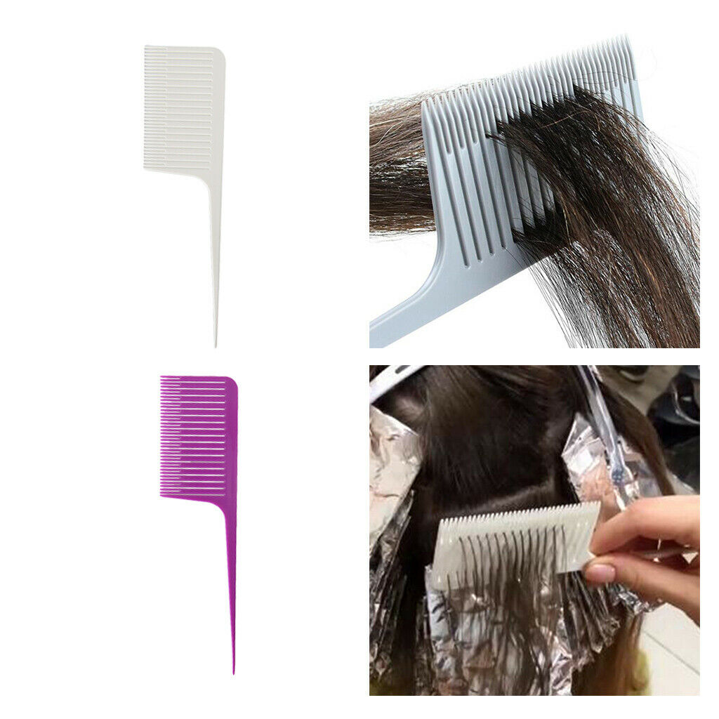 2-piece Plastic Weaving Highlighting Foiling Dyeing Coloring Hair Comb